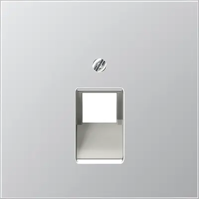 JUNG centraalplaat 1-voudig tbv RJ45 wandcontactdoos LS990 aluminium (AL 2969-1 UA)