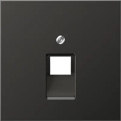 JUNG centraalplaat 1-voudig tbv RJ45 wandcontactdoos LS990 antraciet gelakt aluminium (AL 2969-1 UA AN)