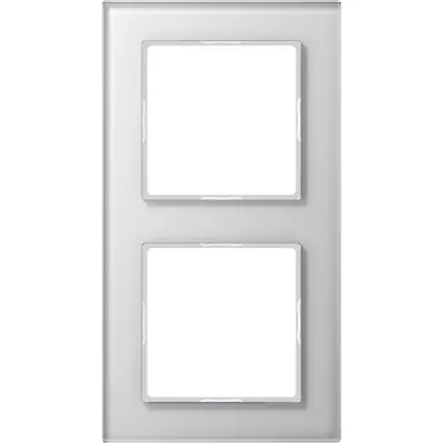 JUNG afdekraam 2-voudig A Creation alpine wit glas (AC 582 GL WW)