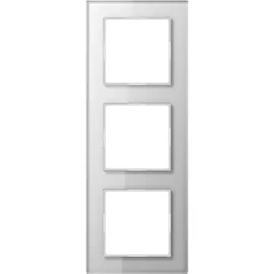 JUNG afdekraam 3-voudig A Creation alpine wit glas (AC 583 GL WW)