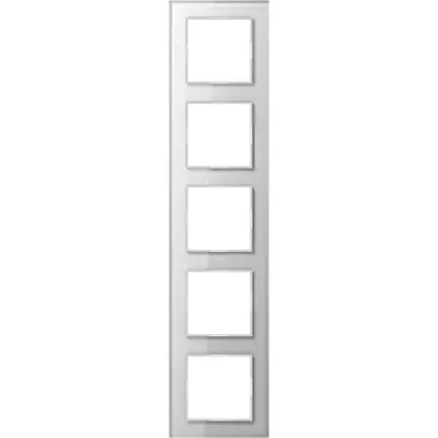 JUNG afdekraam 5-voudig A Creation alpine wit glas (AC 585 GL WW)