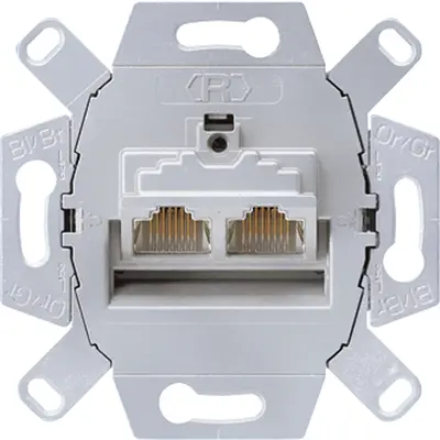 JUNG RJ45 datawandcontactdoos CAT6A 2-voudig (UAE 8-8 UPOK6)