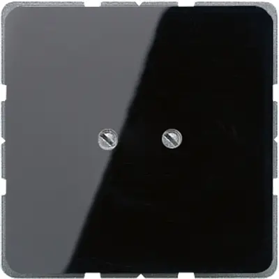 JUNG centraalplaat blinddeksel geschroefd incl. draagframe CD500 zwart glans (CD 561 B SW)