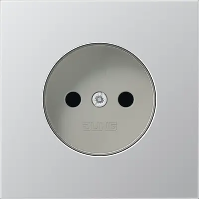 JUNG wandcontactdoos zonder randaarde LS990 aluminium (AL 2511 N)