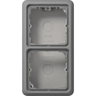 JUNG opbouwbak 2-voudig CD500 grijs (CD 582 A GR)