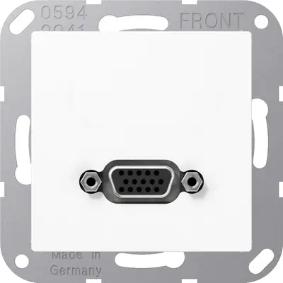 JUNG Centraalplaat 1v VGA Wit Draag (MA A 1102 WW)