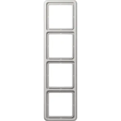 JUNG afdekraam 4-voudig CD500 lichtgrijs (CD 584 LG)