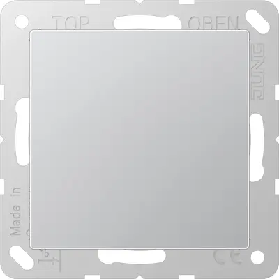 JUNG centraalplaat blinddeksel incl. draagframe A-range aluminium (A 594-0 AL)