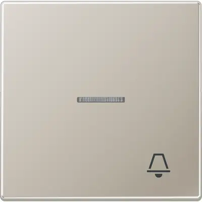 JUNG schakelwip met belsymbool en controlevenster LS990 edelstaal (ES 2990 KO5 K)