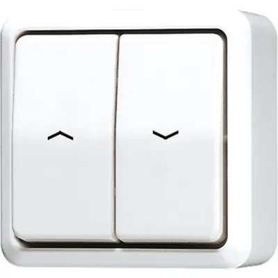 JUNG opbouw jaloezieschakelaar 1-polig AP600 alpine wit (609 VA WW)