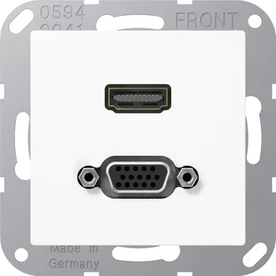 JUNG Centraalplaat 2v HDMI Wit Draa (MA A 1173 WW)