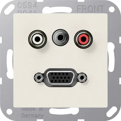 JUNG Centraalplaat 4v VGA Creme Dra (MA A 1072)