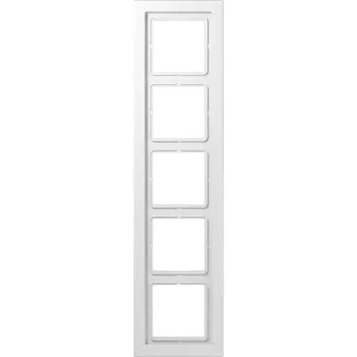 JUNG afdekraam 5-voudig LS DESIGN alpine wit (LSD 985 WW)