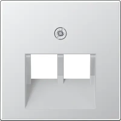 JUNG centraalplaat 2-voudig tbv RJ45 wandcontactdoos A-range aluminium (A 569-2 BFPLUA AL)