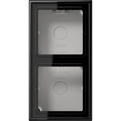 JUNG opbouwbak 2-voudig LS990 zwart glans (LS 582 A SW)