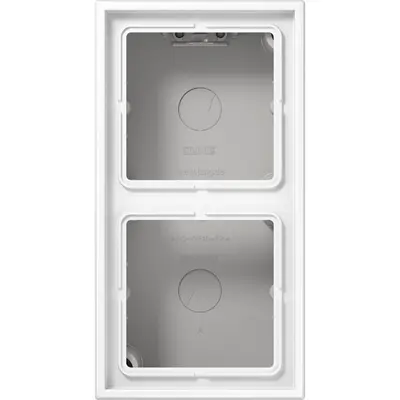 JUNG opbouwbak 2-voudig LS990 alpine wit (LS 582 A WW)
