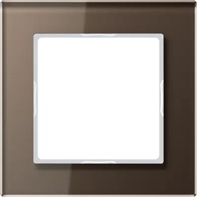 JUNG afdekraam 1-voudig A Creation mokka glas (AC 581 GL MO)