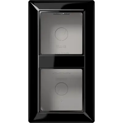 JUNG opbouwbak 2-voudig A-range zwart glans (AS 582 A SW)