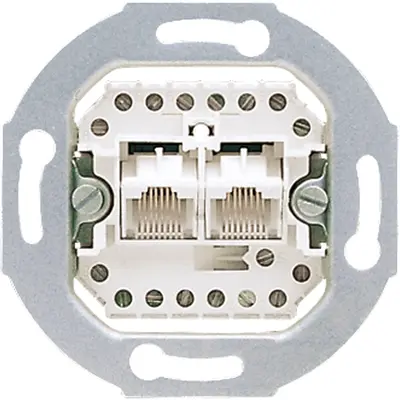 JUNG RJ45 datawandcontactdoos CAT3 2-voudig (UAE 8-8 UPO)