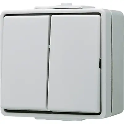 JUNG serieschakelaar 10A met onderbak IP44 WG600 (605 W)