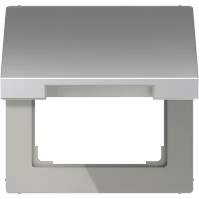JUNG klapdeksel voor wandcontactdoos en centraaldelen van 50 x 50 mm LS990 aluminium (AL 2990 KL)