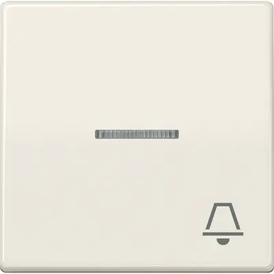 JUNG schakelwip met belsymbool en controlevenster AS500 creme (AS 591 KO5K)