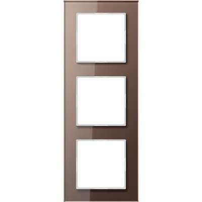 JUNG afdekraam 3-voudig A Creation mokka glas (AC 583 GL MO)