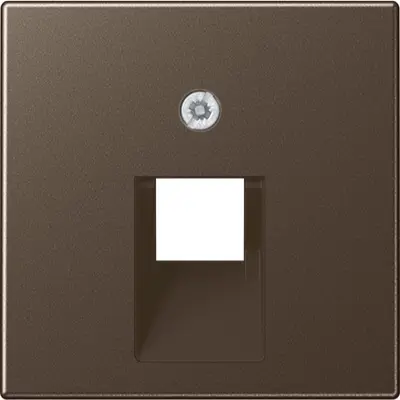 JUNG centraalplaat 1-voudig tbv RJ45 wandcontactdoos A-range mokka (A 569-1 PLUA MO)