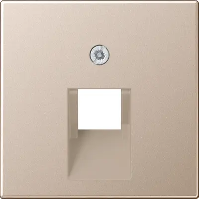 JUNG centraalplaat 1-voudig tbv RJ45 wandcontactdoos A-range champagne (A 569-1 PLUA CH)