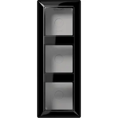 JUNG opbouwbak 3-voudig A-range zwart glans (AS 583 A SW)