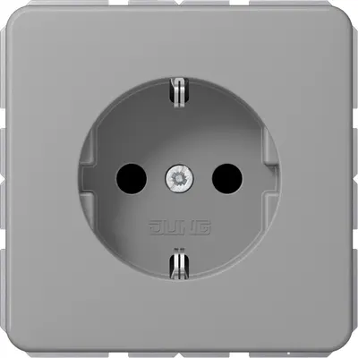 JUNG wandcontactdoos randaarde CD500 grijs (CD 1520 N GR)