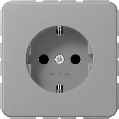 JUNG wandcontactdoos randaarde Safety+ CD500 grijs (CD 1520 NKI GR)