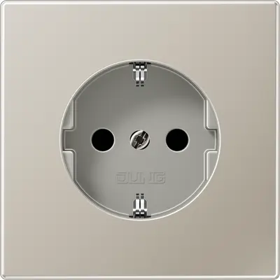 JUNG wandcontactdoos randaarde Safety+ LS990 edelstaal (ES 1520 NKI)