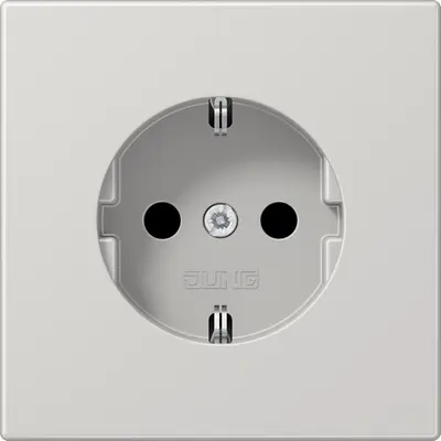 JUNG wandcontactdoos randaarde Safety+ LS990 lichtgrijs (LS 1520 NKI LG)