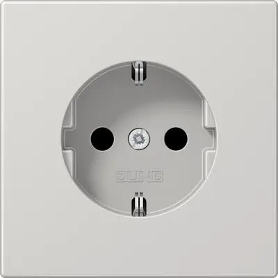 JUNG wandcontactdoos randaarde LS990 lichtgrijs (LS 1520 N LG)