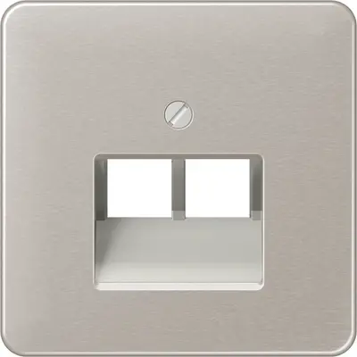 JUNG centraalplaat 2-voudig tbv RJ45 wandcontactdoos CD500 platina (CD 569-2 UA PT)