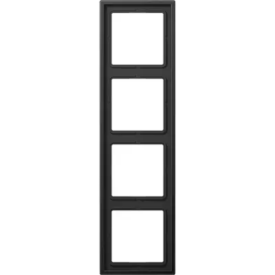 JUNG afdekraam 4-voudig LS990 dark gelakt aluminium (AL 2984 D)