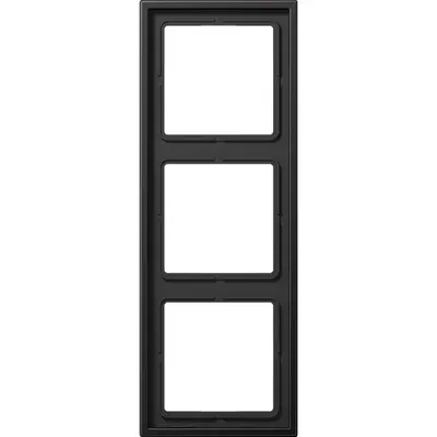 JUNG afdekraam 3-voudig LS990 dark gelakt aluminium (AL 2983 D)