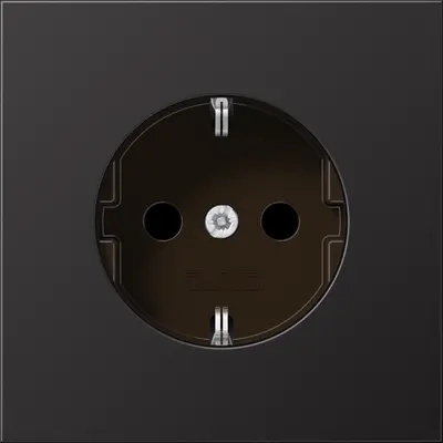 JUNG wandcontactdoos randaarde Safety+ LS990 dark gelakt aluminium (AL 1520 NKI D)