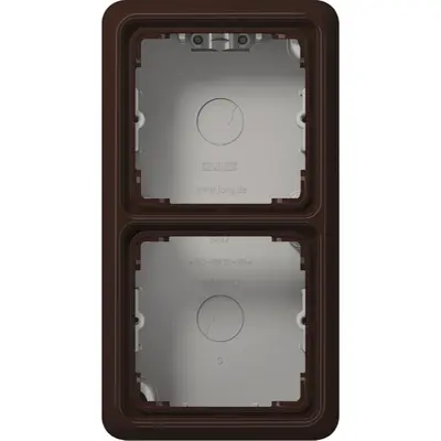 JUNG opbouwbak 2-voudig CD500 bruin (CD 582 A BR)