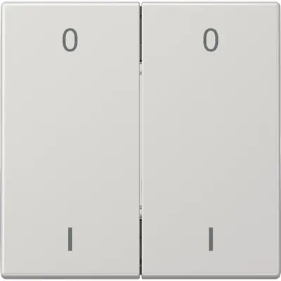 JUNG EnOcean draadloze wandzender 4-kanaals met symbolen 0-1 LS990 lichtgrijs (ENO LS 995-01 LG)
