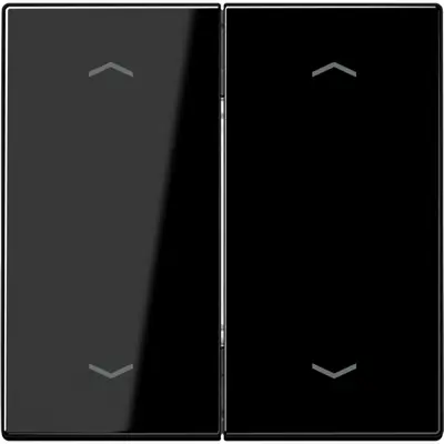 JUNG EnOcean draadloze wandzender 4-kanaals met pijlsymbolen LS990 zwart glans (ENO LS 995 MP SW)