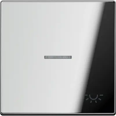 JUNG schakelwip met lichtsymbool en controlevenster LS990 glanzend chroom (GCR 2990 KO5 L)