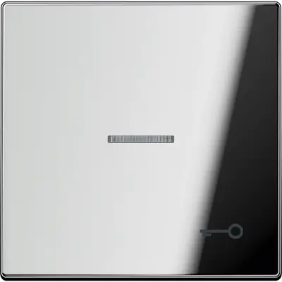 JUNG schakelwip met sleutelsymbool en controlevenster LS990 glanzend chroom (GCR 2990 KO5 T)