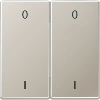 JUNG EnOcean draadloze wandzender 4-kanaals met symbolen 0-1 LS990 edelstaal (ENO ES 2995-01-L)