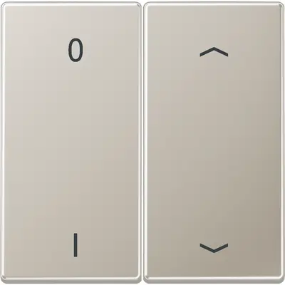 JUNG EnOcean draadloze wandzender 4-kanaals met 0-1 en pijlsymbolen LS990 edelstaal (ENO ES 2995 P01-L)