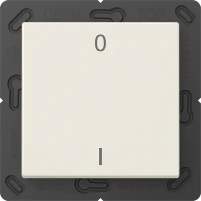 JUNG EnOcean draadloze wandzender 2-kanaals met symbolen 0-1 A-range creme (ENO A 590-01)