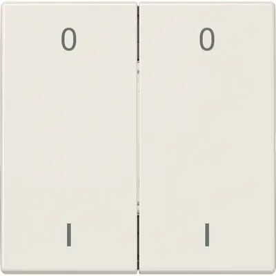 JUNG EnOcean draadloze wandzender 4-kanaals met symbolen 0-1 LS990 creme (ENO LS 995-01)