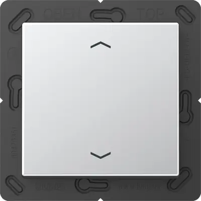 JUNG EnOcean draadloze wandzender 2-kanaals met pijlsymbolen A-range aluminium (ENO A 590 P AL)