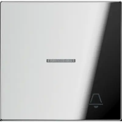 JUNG schakelwip met belsymbool en controlevenster LS990 glanzend chroom (GCR 2990 KO5 K)